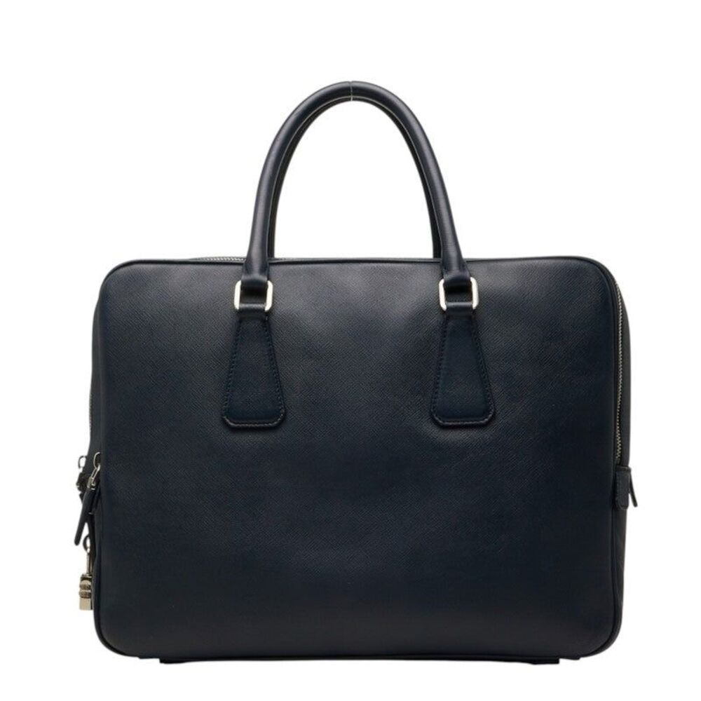 Prada Triangle Logo Plate Briefcase